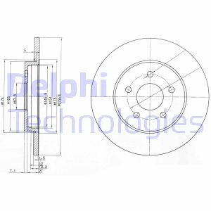 Диск гальмівний Delphi BG3663C