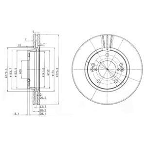 Гальмівні(тормозні) диски Delphi BG3721