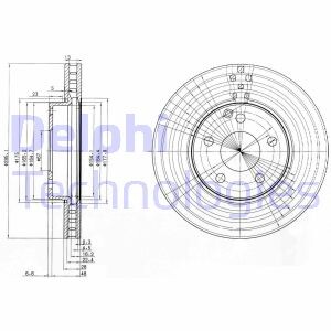 Диск гальмівний Delphi BG3755C