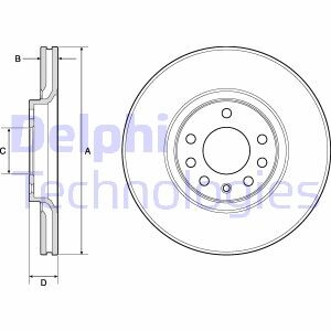 Диск гальмівний Delphi BG3770C