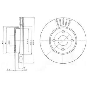 Гальмівний диск Delphi BG3781