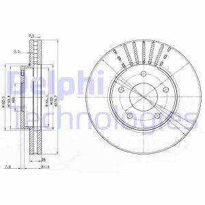 Гальмівні(тормозні) диски Delphi BG3816