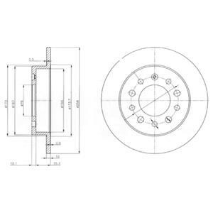 Гальмівні(тормозні) диски Delphi BG3862 (фото 1)