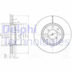 Диск гальмівний Delphi BG4049C