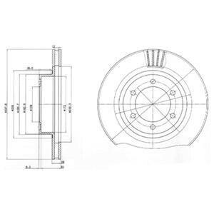 Диск гальмівний передній Delphi BG4052