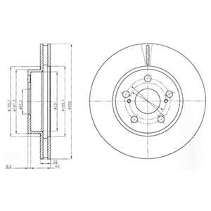 Диск гальмівний Delphi BG4269