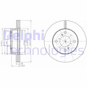 Диск гальмівний Delphi BG4271C