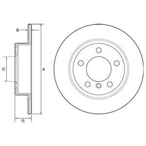 Гальмівний диск MINI T. COUNTRYMAN/PACEMAN 10- Delphi BG4561C