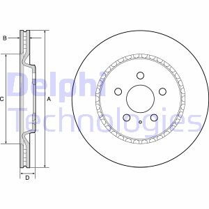 Диск гальмівний Delphi BG4643C