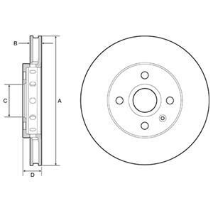 Диск гальмівний Delphi BG4647C