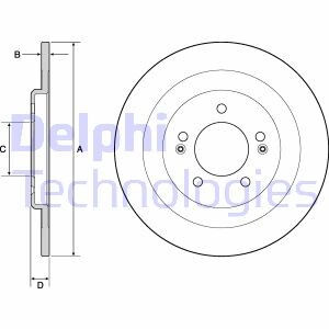 Диск гальмівний Delphi BG4688C