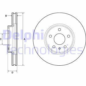 Диск гальмівний Delphi BG4702C