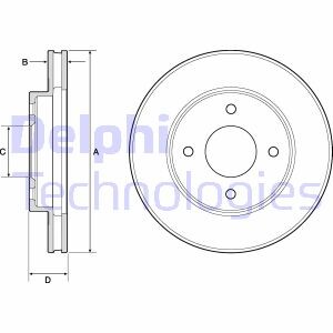 Диск гальмівний Delphi BG4742C