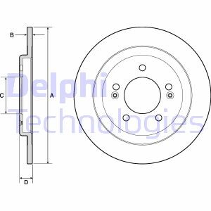 Гальмівний дискKIA CEED 11- TYL Delphi BG4749C (фото 1)