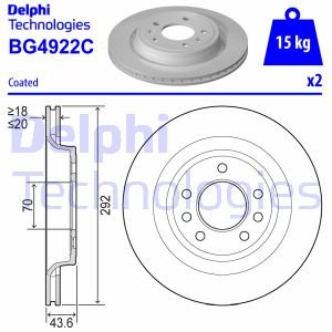 Диск гальмівний Delphi BG4922C