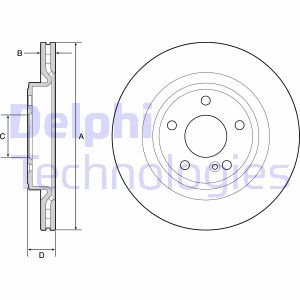 Диск гальмівний Delphi BG4927C