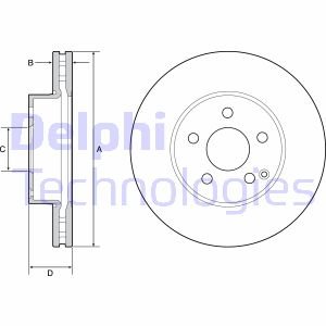 Диск гальмівний Delphi BG4945C