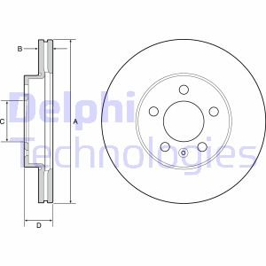 Диск гальмівний Delphi BG4963C