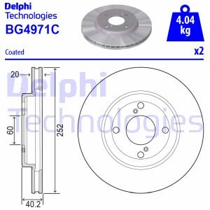 Гальмівні диски SWIFT V (AZ), 01.17- Delphi BG4971C