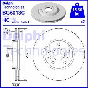 Диск гальмівний передній Delphi BG5013C