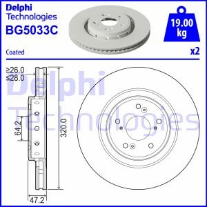 Гальмiвнi диски Delphi BG5033C