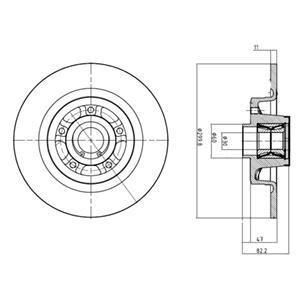 Гальмівний диск Delphi BG9027RS