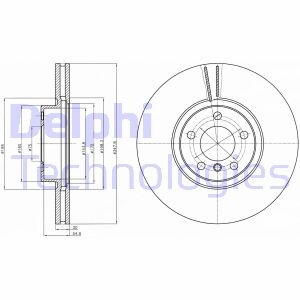 Диск гальмівний Delphi BG9063C