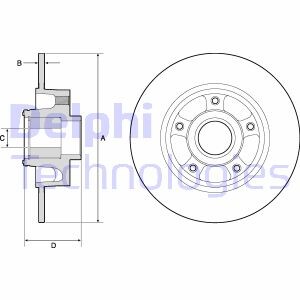 Диск гальмівний Delphi BG9137RS