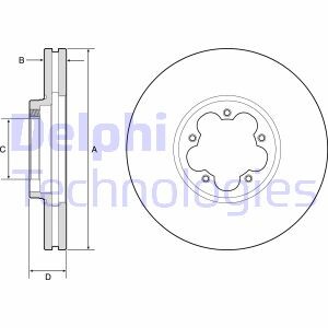 Диск гальмівний Delphi BG9176C