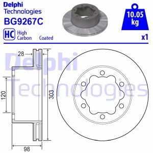 Гальмівні диски CRAFTER Platforma / Delphi BG9267C