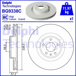 Гальмівні диски A4 B9 (8W2, 8WC), 05 Delphi BG9338C