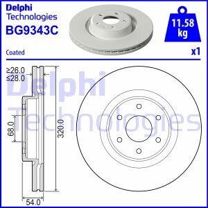 Гальмівні диски KLASA X (470), 09.17 Delphi BG9343C