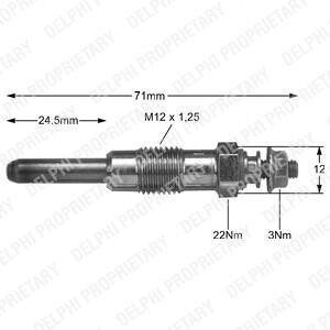 Свічка розжарювання Delphi HDS221