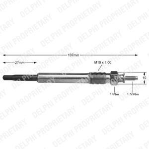 Свічка розжарювання Delphi HDS367