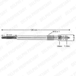 Свічка розжарювання Delphi HDS386