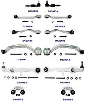 К-т важелів з накінечн. (конус 16-21mm) VW Passat B5 Denckermann D200003