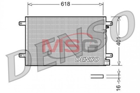 Радіатор кондиціонераSEAT EXEO ST (3R5) 09-13,EXEO (3R2) 08-13; AUDI A6 ALLROAD (4FH, C6) 06-11,A6 (4F5, C6) 05-11 DENSO DCN02006