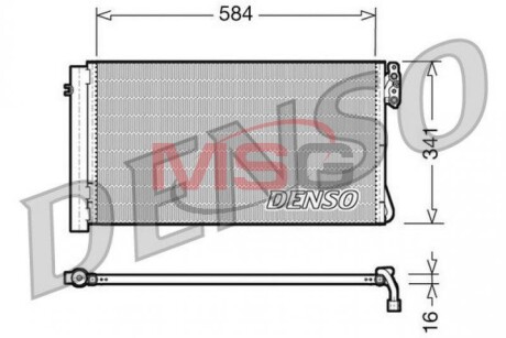 Радіатор кондиціонераBMW Z4 (E89) Roadster 09-16,X3 (F25) 10-14,X1 (E84) 09-15,3 (E93) 07-13,3 (E92) 06-13 DENSO DCN05012