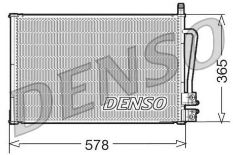 Радіатор кондиціонераFORD FIESTA V (JH_, JD_) 01-10,FUSION (JU) 02-12; MAZDA 2 (DY) 03-07 DENSO DCN10008