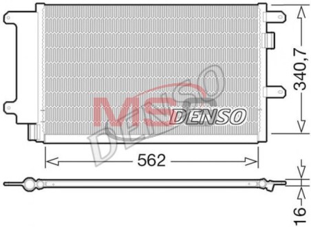 Радіатор кондиціонера DENSO DCN12003*