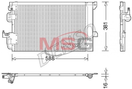 Радіатор кондиціонера Opel Astra G 1.2-2.2 98- DENSO DCN20007