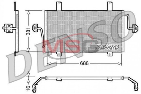 Радіатор кондиціонера DENSO DCN23016