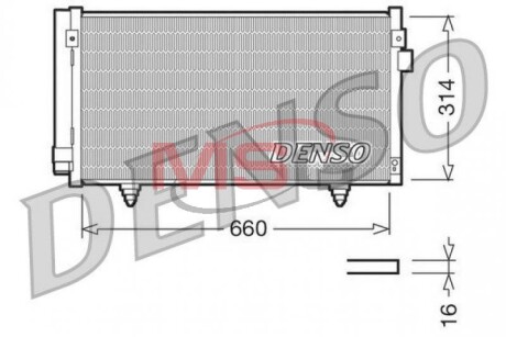 Радіатор кондиціонераSUBARU XV (CROSSTREK) (GP) 12-,IMPREZA (GH) 08-13,FORESTER (SH) 08- DENSO DCN36003