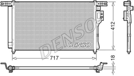 Радіатор кондиціонера (з осушувачем) DENSO DCN41008