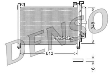 Радіатор кондиціонераMAZDA 2 (DE_, DH_) 07-15 DENSO DCN44002