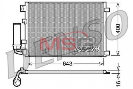 Радіатор кондиціонераNISSAN QASHQAI (J10, JJ10E) 07-13 DENSO DCN46002