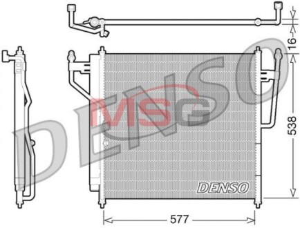 Радіатор кондиціонера DENSO DCN46017