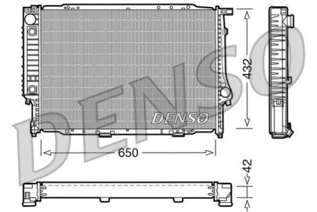 Радіатор, охолодження двигуна DENSO DRM05054