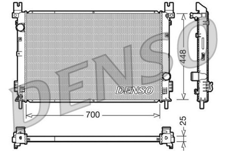 Радіатор, охолодження двигуна DENSO DRM06001