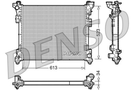 Радіатор, охолодження двигуна DENSO DRM06006